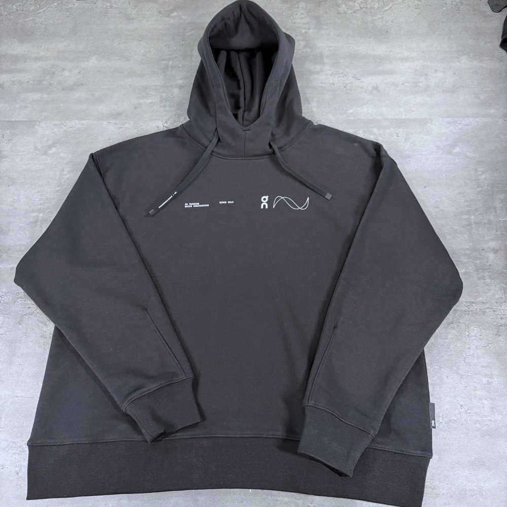 On Running Hoodie Womens XL Club Hoodie Avant Black Swiss Engineering Cloud $140